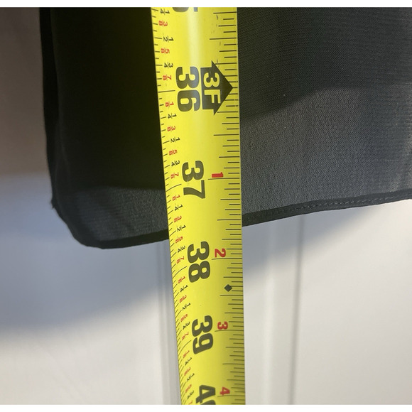 Vintage 70s Bonne Femme Paris Dress Junior 7 Black Ruffle Whimsigoth Sheer Fairy - Picture 11 of 11